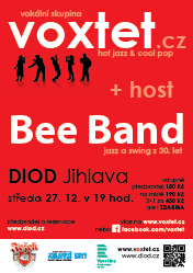 Voxtet + Bee Band - Vánoční koncert - středa 27. 12. 2017 v 19:00, DIOD – divadlo otevřených dveří, Jihlava