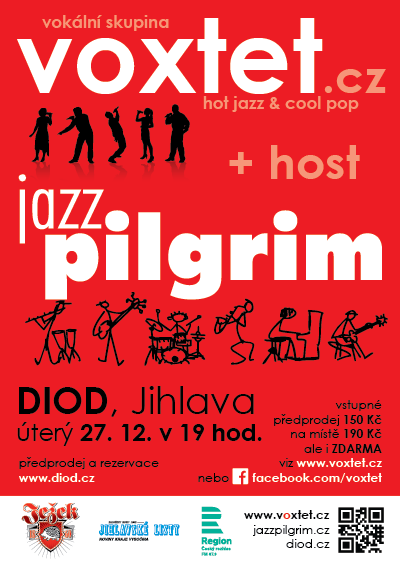 Voxtet + JazzPilgrim - Vánoční koncert - úterý 27. 12. 2016 v 19:00, DIOD - divadlo otevřených dveří, Jihlava