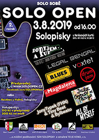 Festival Solo Open - sobota 3. 8. 2019 v 18:45, u tenisových kurtů, Solopisky